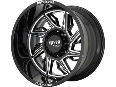 Moto Metal MO997 Hurricane Gloss Black Milled 6-Lug Wheel; Right Directional; 20x10; -18mm Offset (16-23 Tacoma)