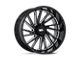 Moto Metal Combat Gloss Black Milled 6-Lug Wheel; 24x12; -44mm Offset (2024 Tacoma)