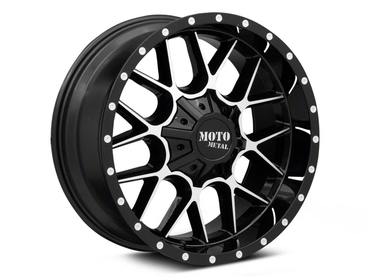 Moto Metal Tacoma MO986 Siege Gloss Black Machined 6-Lug Wheel; 20x9 ...