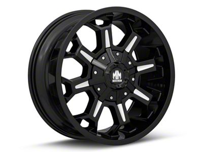 Moto Metal Combat Gloss Black Milled 6-Lug Wheel; 22x10; -18mm Offset (03-09 4Runner)