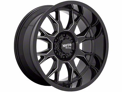 Moto Metal MO806 Gloss Black Milled 6-Lug Wheel; 20x9; 0mm Offset (10-24 4Runner)