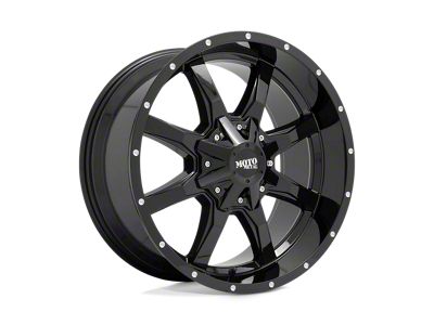 Moto Metal MO970 Gloss Black with Milled Lip 6-Lug Wheel; 17x9; -12mm Offset (10-24 4Runner)