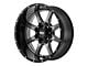 Moto Metal MO970 Gloss Gray Center with Gloss Black Lip 6-Lug Wheel; 20x9; 18mm Offset (03-09 4Runner)