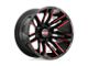 Moto Metal Razor Satin Black Machined with Red Tint 6-Lug Wheel; 20x12; -44mm Offset (10-24 4Runner)