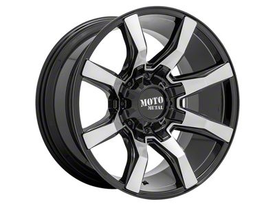 Moto Metal Spider Gloss Black Machined 6-Lug Wheel; 20x10; -18mm Offset (10-24 4Runner)