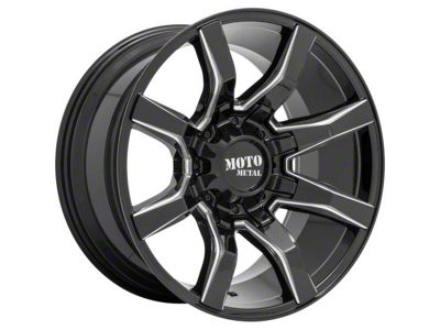 Moto Metal Spider Gloss Black Milled 6-Lug Wheel; 20x10; 12mm Offset (10-24 4Runner)