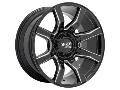 Moto Metal Spider Gloss Black Milled 6-Lug Wheel; 20x10; -18mm Offset (10-24 4Runner)
