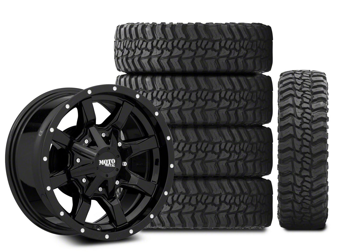 Bronco 16x8 Moto Metal MO970 & 35in Mickey Thompson Mud-Terrain Baja ...