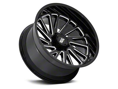 Moto Metal Combat Gloss Black Milled 6-Lug Wheel; 22x12; -44mm Offset (21-24 Bronco, Excluding Raptor)