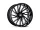 Moto Metal Combat Gloss Black Milled 6-Lug Wheel; 22x12; -44mm Offset (22-24 Bronco Raptor)