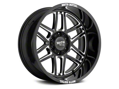 Moto Metal Folsom Gloss Black Milled 6-Lug Wheel; 20x10; -18mm Offset (22-25 Bronco Raptor)