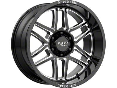 Moto Metal Folsom Gloss Black Milled 6-Lug Wheel; 20x9; 18mm Offset (22-24 Bronco Raptor)