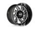 Moto Metal Hurricane Gloss Black Milled 6-Lug Wheel; Right Directional; 22x12; -44mm Offset (22-24 Bronco Raptor)