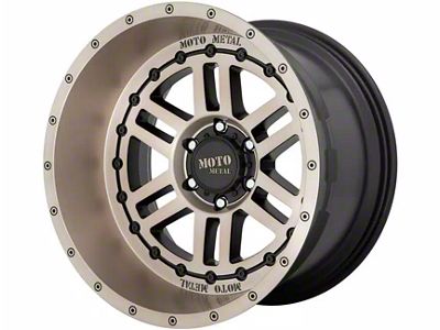 Moto Metal MO800 Deep Six Satin Black with Bronze Tint 6-Lug Wheel; 20x10; -18mm Offset (22-24 Bronco Raptor)