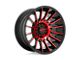 Moto Metal MO807 Gloss Black Machined with Red Tint 6-Lug Wheel; 22x10; -18mm Offset (22-24 Bronco Raptor)