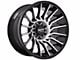 Moto Metal MO807 Gloss Black Machined 6-Lug Wheel; 22x12; -44mm Offset (21-24 Bronco, Excluding Raptor)