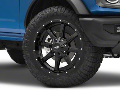 Moto Metal MO970 Gloss Black with Milled Lip 6-Lug Wheel; 20x9; 18mm Offset (21-24 Bronco, Excluding Raptor)