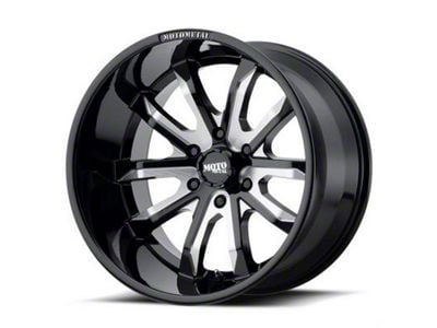 Moto Metal MO983 Dagger Gloss Black Milled 6-Lug Wheel; 20x9; 30mm Offset (21-24 Bronco, Excluding Raptor)