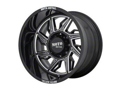 Moto Metal MO997 Hurricane Gloss Black Milled 6-Lug Wheel; Left Directional; 20x10; -18mm Offset (22-24 Bronco Raptor)