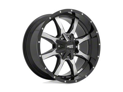 Moto Metal MO970 Gloss Black Machined Face Wheel; 17x8; 0mm Offset (84-01 Jeep Cherokee XJ)