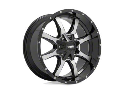 Moto Metal MO970 Gloss Black Machined Face Wheel; 17x8; 0mm Offset (76-86 Jeep CJ7)