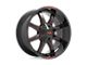 Moto Metal MO970 Gloss Black Milled with Red Tint and Moto Metal On Lip Wheel; 20x9; 0mm Offset (76-86 Jeep CJ7)