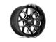 Moto Metal Banshee Gloss Black Milled Wheel; 20x10; -18mm Offset (20-24 Jeep Gladiator JT)