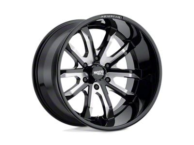 Moto Metal Dagger Gloss Black Milled Wheel; 22x10 (20-24 Jeep Gladiator JT)