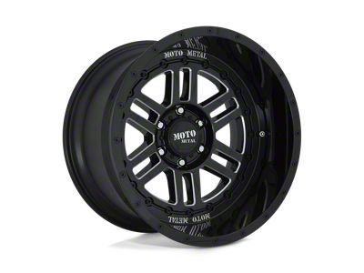 Moto Metal Deep Six Gloss Black Milled Wheel; 20x12 (20-24 Jeep Gladiator JT)