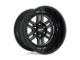 Moto Metal Deep Six Gloss Black Milled Wheel; 20x12; -44mm Offset (20-24 Jeep Gladiator JT)