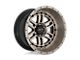 Moto Metal Deep Six Satin Black with Bronze Tint Wheel; 20x10 (20-24 Jeep Gladiator JT)
