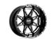 Moto Metal Hydra Gloss Black Milled Wheel; 20x10 (20-24 Jeep Gladiator JT)