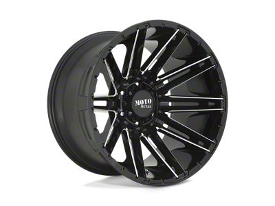 Moto Metal Kraken Gloss Black Milled Wheel; 20x10; -18mm Offset (20-24 Jeep Gladiator JT)