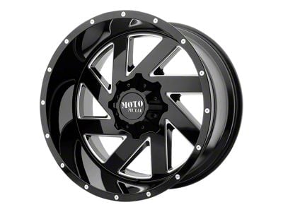 Moto Metal Melee Gloss Black Milled Wheel; 20x10 (20-24 Jeep Gladiator JT)