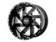 Moto Metal Melee Gloss Black Milled Wheel; 20x10; -18mm Offset (20-24 Jeep Gladiator JT)