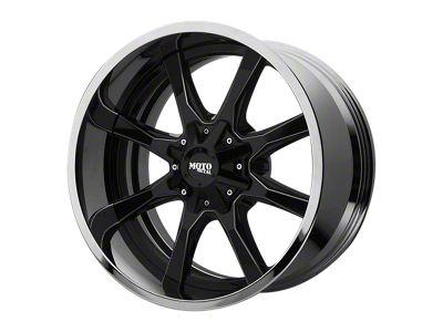 Moto Metal MO201 Gloss Black Milled Center with Chrome Lip Wheel; 20x10 (20-24 Jeep Gladiator JT)