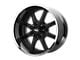 Moto Metal MO201 Gloss Black Milled Center with Chrome Lip Wheel; 20x10; -18mm Offset (20-24 Jeep Gladiator JT)