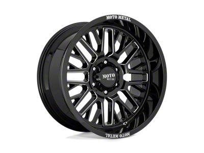 Moto Metal MO802 Gloss Black Milled Wheel; 22x10 (20-24 Jeep Gladiator JT)