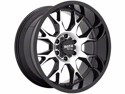 Moto Metal MO806 Gloss Black Machined Wheel; 20x10 (20-24 Jeep Gladiator JT)