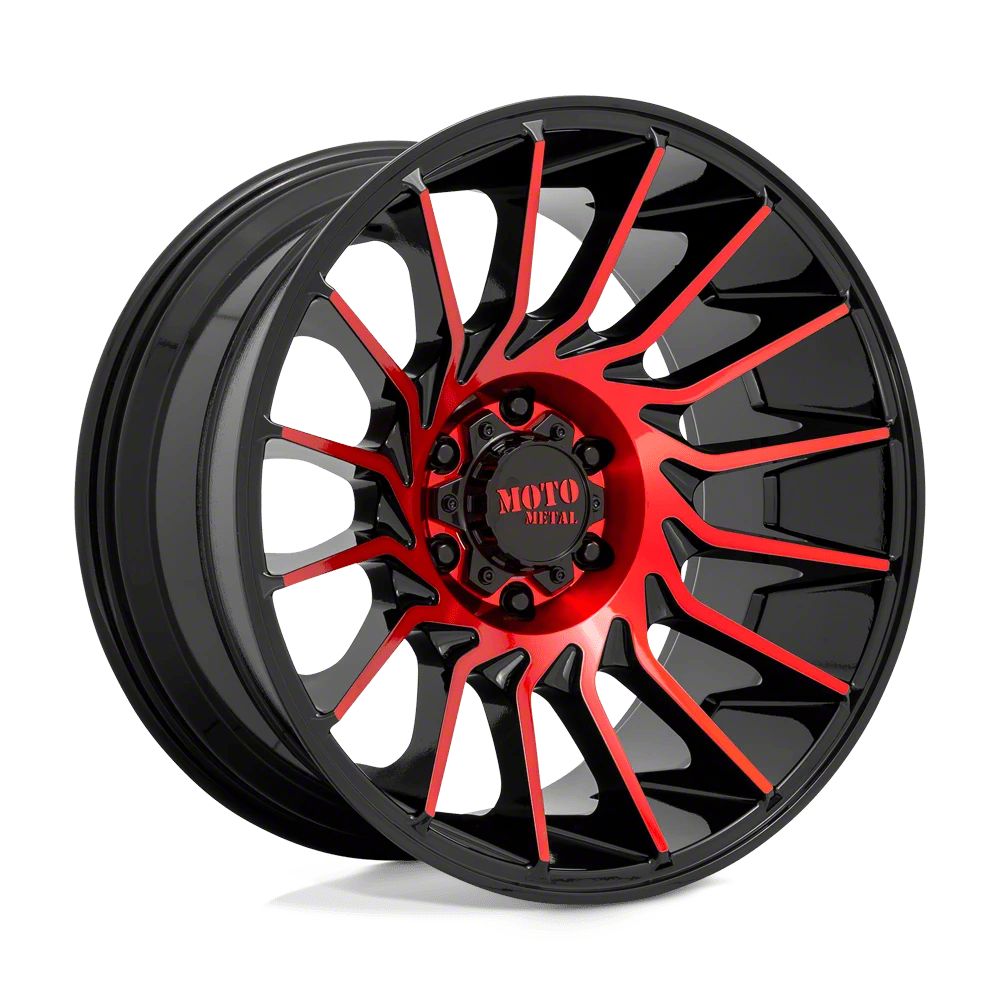 Moto Metal Jeep Gladiator MO807 Gloss Black Machined with Red Tint ...