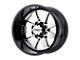 Moto Metal MO962 PVD Chrome Center with Gloss Black Lip Wheel; 20x12; -44mm Offset (20-24 Jeep Gladiator JT)