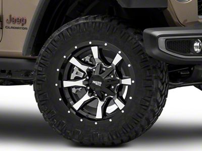 Moto Metal MO970 Gloss Black Machined Wheel; 20x10; -18mm Offset (20-24 Jeep Gladiator JT)