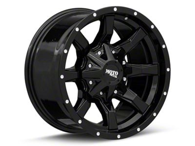 Moto Metal MO970 Gloss Black with Milled Lip Wheel; 22x10; -18mm Offset (20-24 Jeep Gladiator JT)