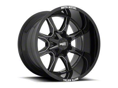 Moto Metal MO970 Gloss Black Milled Wheel; 20x10; 12mm Offset (20-24 Jeep Gladiator JT)