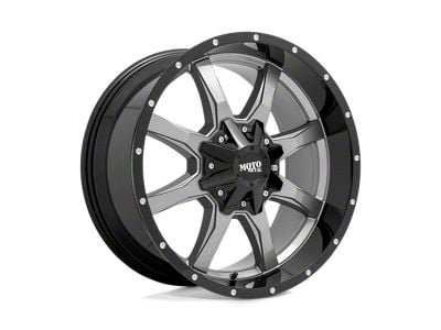 Moto Metal MO970 Gloss Gray Center with Gloss Black Lip Wheel; 18x9; 18mm Offset (20-24 Jeep Gladiator JT)