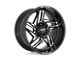 Moto Metal Ripsaw Gloss Black Milled Wheel; 20x10; -18mm Offset (20-24 Jeep Gladiator JT)