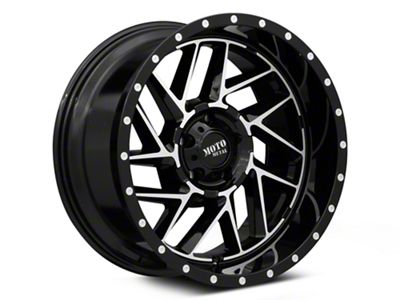 Moto Metal Breakout Gloss Black Machined Wheel; 16x8; -6mm Offset (93-98 Jeep Grand Cherokee ZJ)