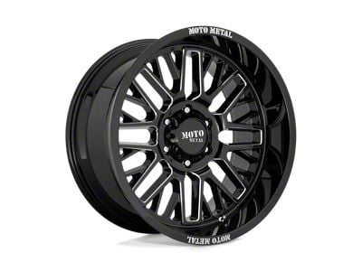 Moto Metal MO802 Gloss Black Milled Wheel; 20x10; -18mm Offset (22-24 Jeep Grand Cherokee WL)