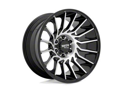 Moto Metal MO807 Gloss Black Machined Wheel; 22x10 (22-24 Jeep Grand Cherokee WL)