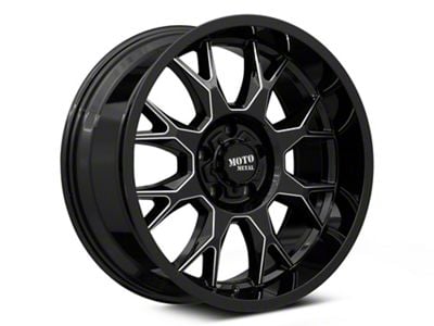 Moto Metal MO806 Gloss Black Milled Wheel; 20x10; -18mm Offset (99-04 Jeep Grand Cherokee WJ)